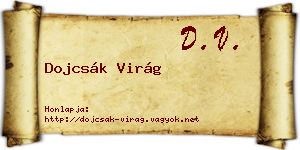 Dojcsák Virág névjegykártya