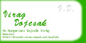 virag dojcsak business card
