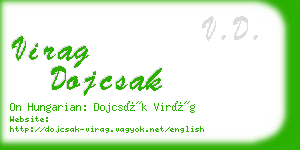 virag dojcsak business card